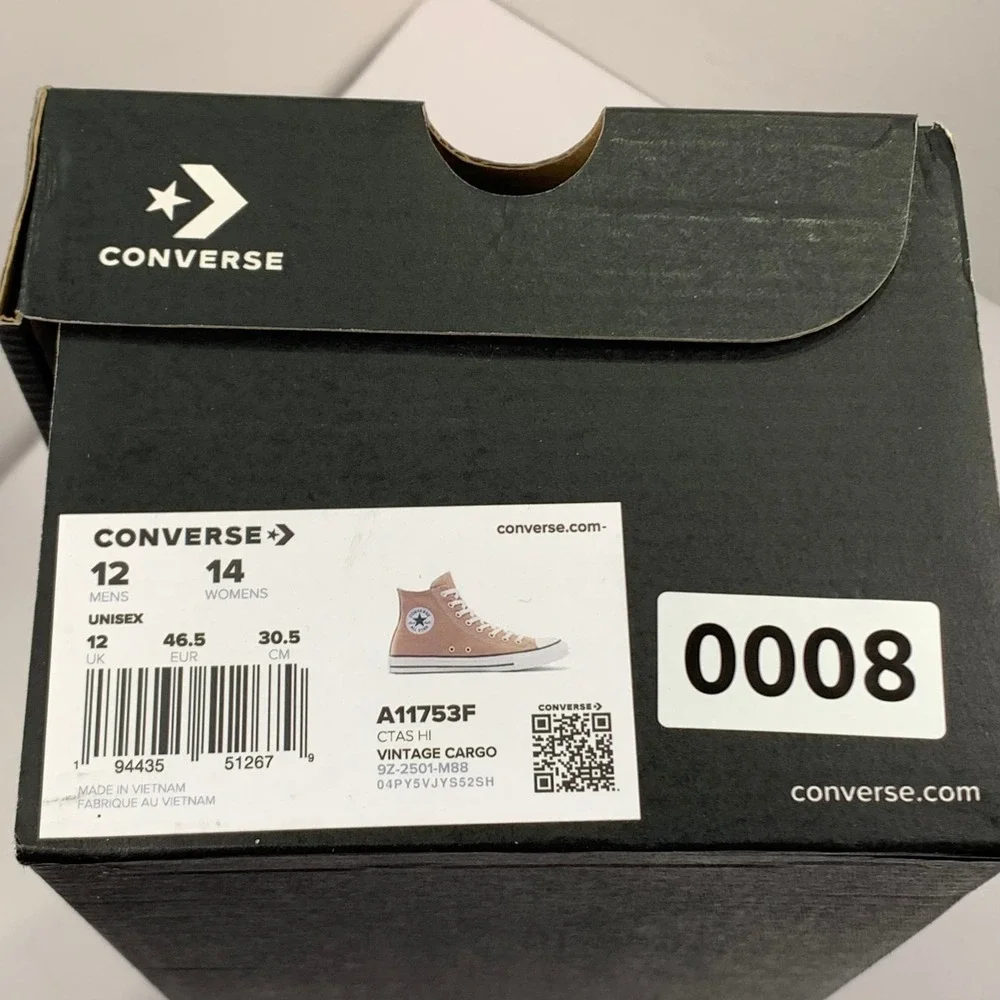 Converse Chuck Taylor All Star Vintage Cargo High Top Sneakers M12 W14 NEW